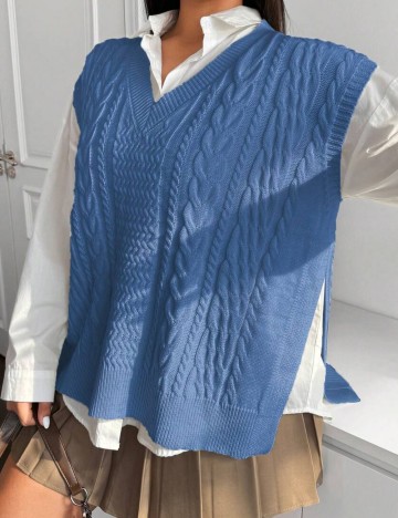 Vestă Shein Curve+, albastru
