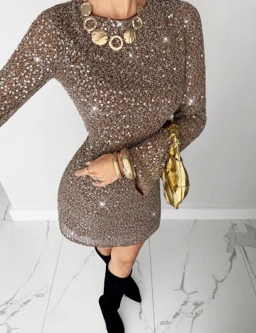 Rochie de ocazie Shein, maro