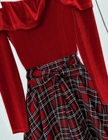 Rochie midi Shein, mix culori