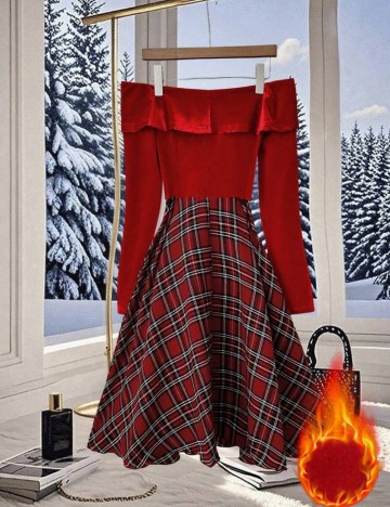 Rochie midi Shein, mix culori