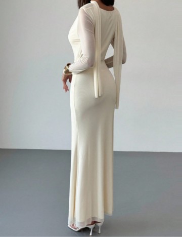 Rochie maxi Shein, crem