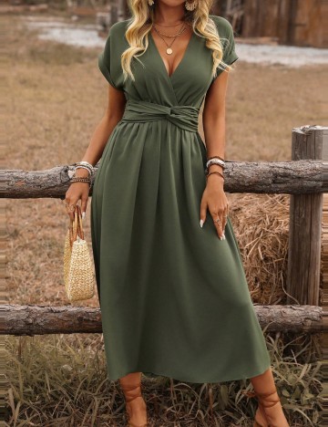 Rochie midi Shein, kaki