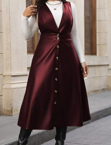 Rochie midi Shein, vișiniu