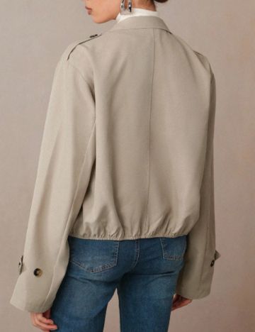 Trench scurt Shein, bej