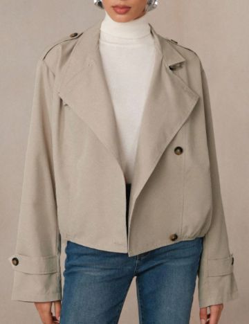 Trench scurt Shein, bej