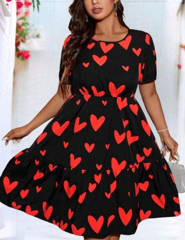 Rochie mini Shein Curve+, negru