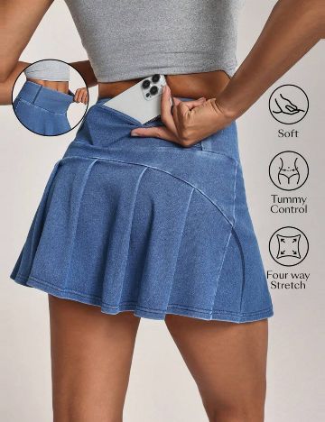 Fustă de blugi Shein, albastru