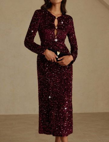 Rochie de ocazie Shein, vișiniu