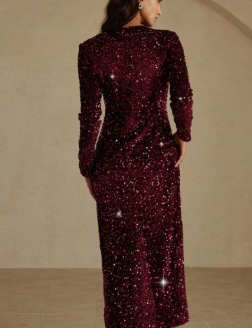 Rochie de ocazie Shein, vișiniu