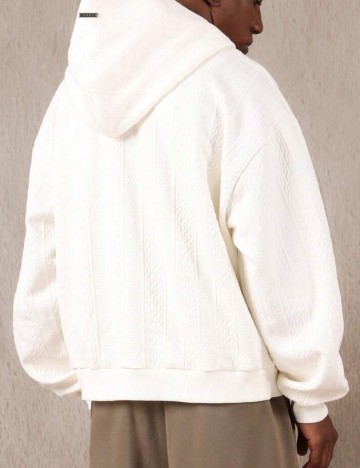 Hanorac Cu Fermoar Shein, crem