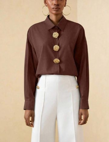 Cămașă Shein, maro