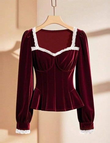 Bluză Shein, vișiniu