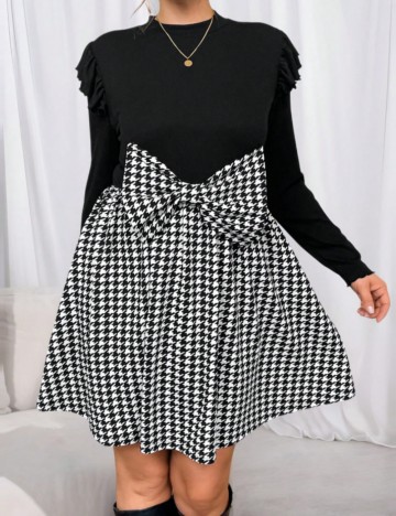 Rochie mini Shein Curve+, mix culori