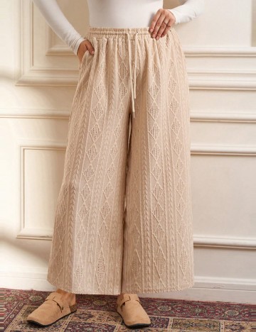 Pantaloni Shein Curve+, bej