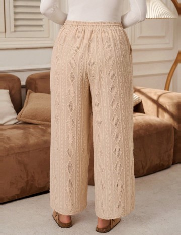 Pantaloni Shein Curve+, bej