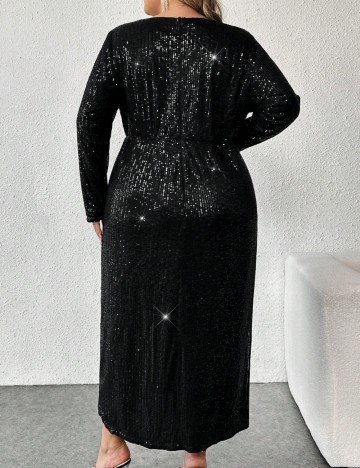 Rochie midi Shein Curve+, negru