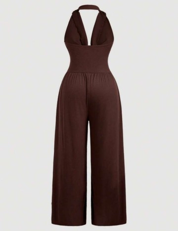 Salopetă lungă Shein Curve+, maro