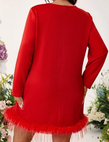 Rochie mini Shein Curve+, roșu