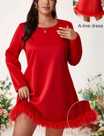 Rochie mini Shein Curve+, roșu