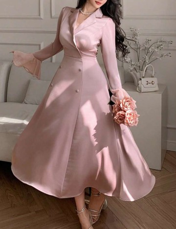 Rochie midi Shein, roz