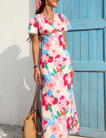 Rochie maxi Shein, mix culori