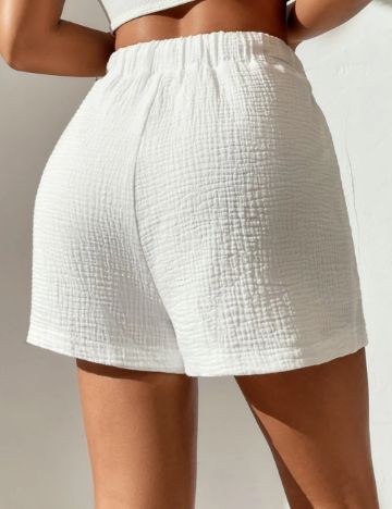 Pantaloni scurți Shein, alb