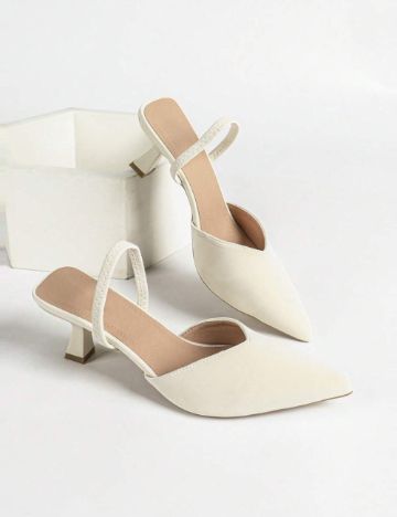 Pantofi cu toc Shein, crem