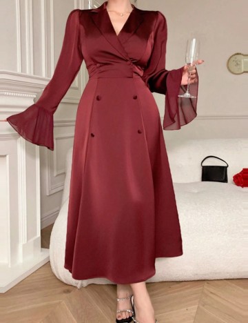 Rochie maxi Shein DAZY, vișiniu