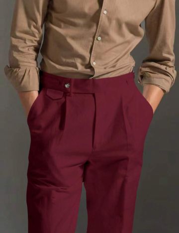 Pantaloni Shein MANFINITY, vișiniu