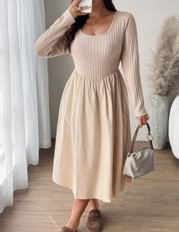 Rochie maxi Shein, crem