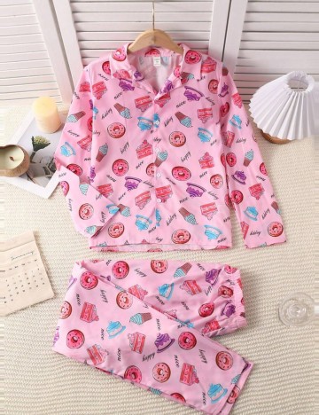 Compleu pijamale Shein, maro