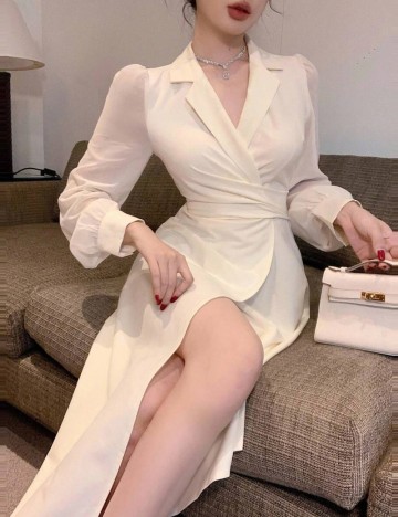 Rochie midi Shein, crem