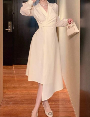 Rochie midi Shein, crem