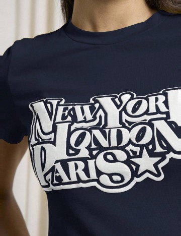 Top Shein AIIRZ, albastru