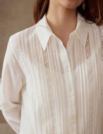 Cămașă Shein MOTF, alb