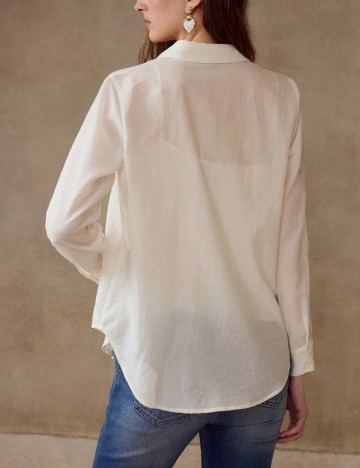 Cămașă Shein MOTF, alb