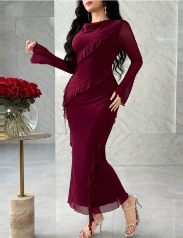 Rochie maxi Shein, vișiniu