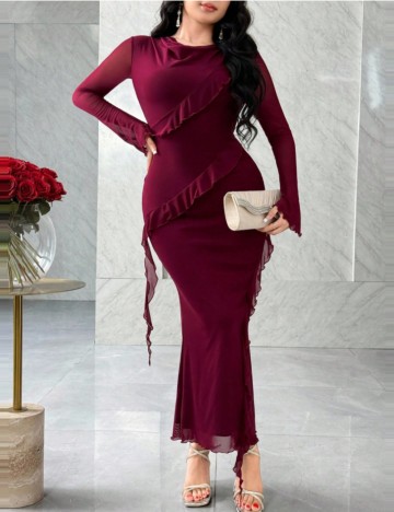 Rochie maxi Shein, vișiniu