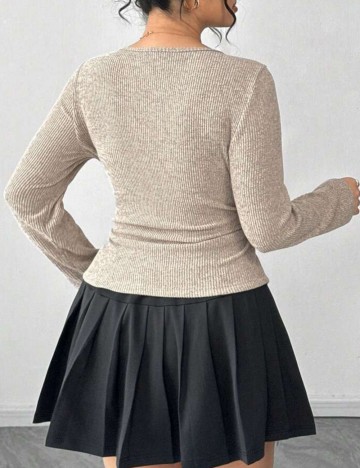 Bluză Shein Curve+, bej