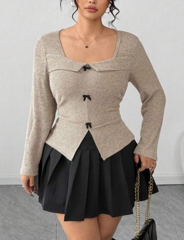 Bluză Shein Curve+, bej