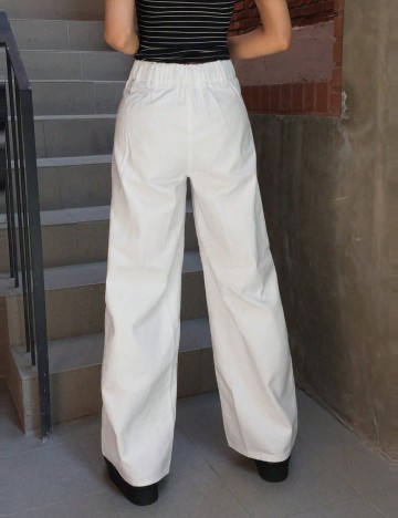 Pantaloni Shein, alb