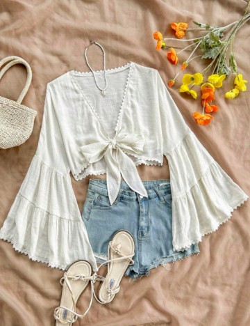 Cămașă Shein, crem