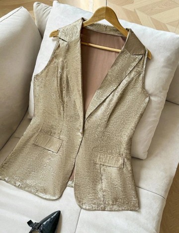 Vestă Shein Curve+, auriu