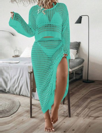 Compleu Shein Curve+, turcoaz