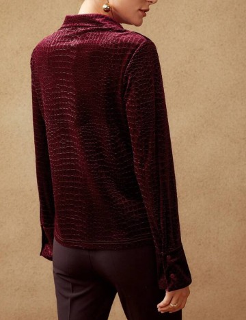 Cămașă Shein MOTF, vișiniu