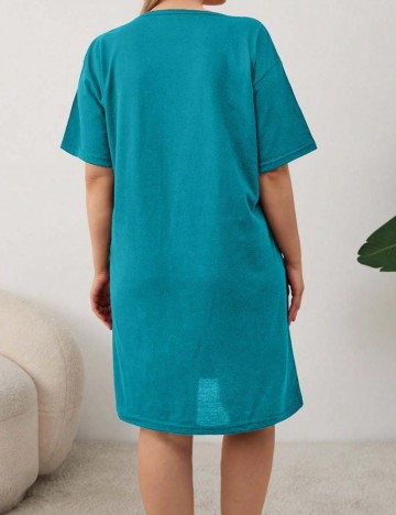 Rochie De Noapte Shein Curve+, turcoaz