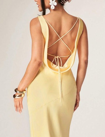 Rochie maxi Shein Silquee, galben