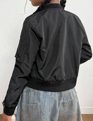 Geacă de f&acirc;ș Shein, negru