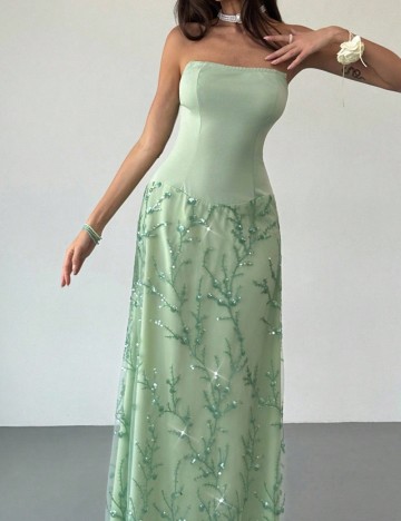 Rochie maxi Shein, verde