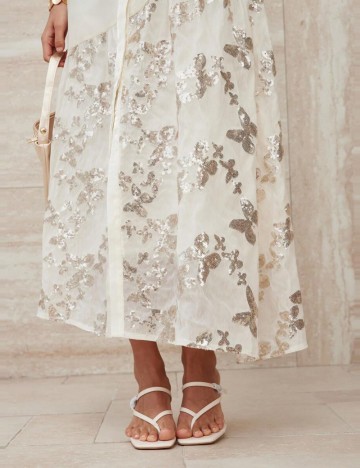 Rochie midi Shein, crem